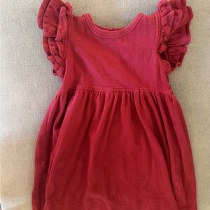 Kate Quinn Red Ruffle Sleeve Dress
